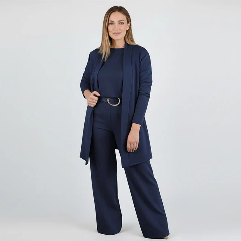 Ensemble 3 pièces élégant à la coupe fluide Lunara