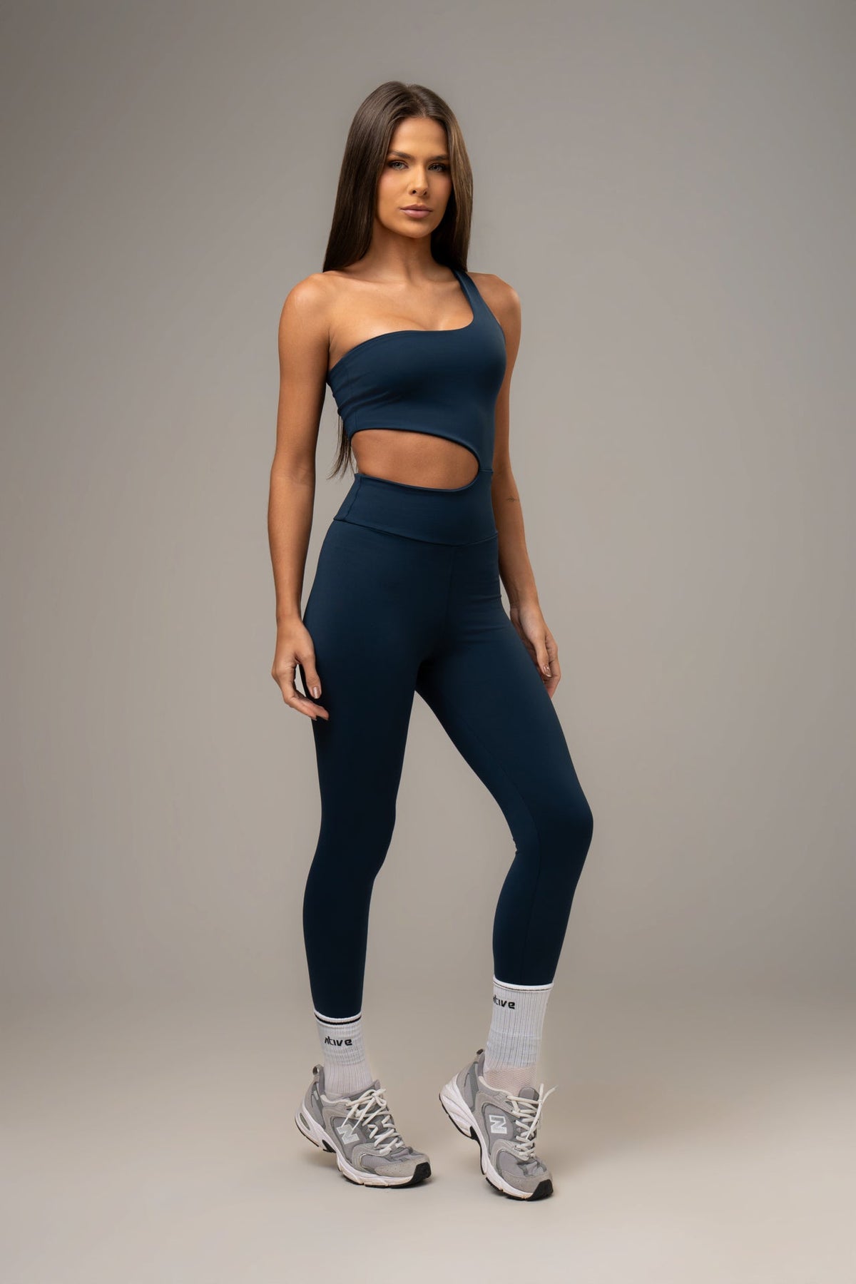 Power Asymmetric Jumpsuit — Navy