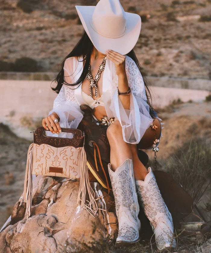Wrangler Tooled Fringe Crossbody Bag - Limited Stock