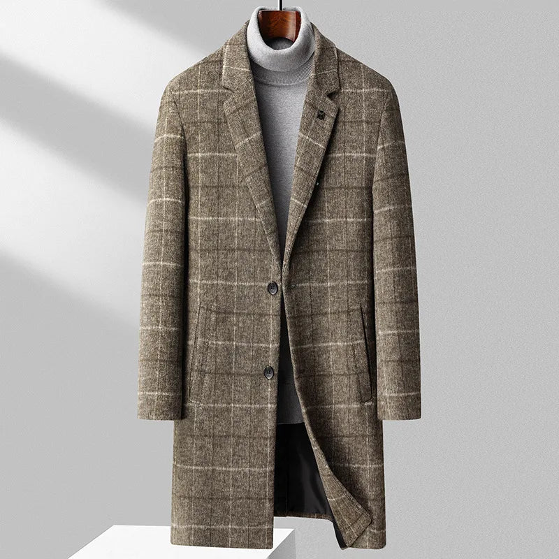 Manteau en Laine Chess