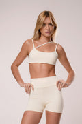 Aura Power Short & Top Set — Vanilla