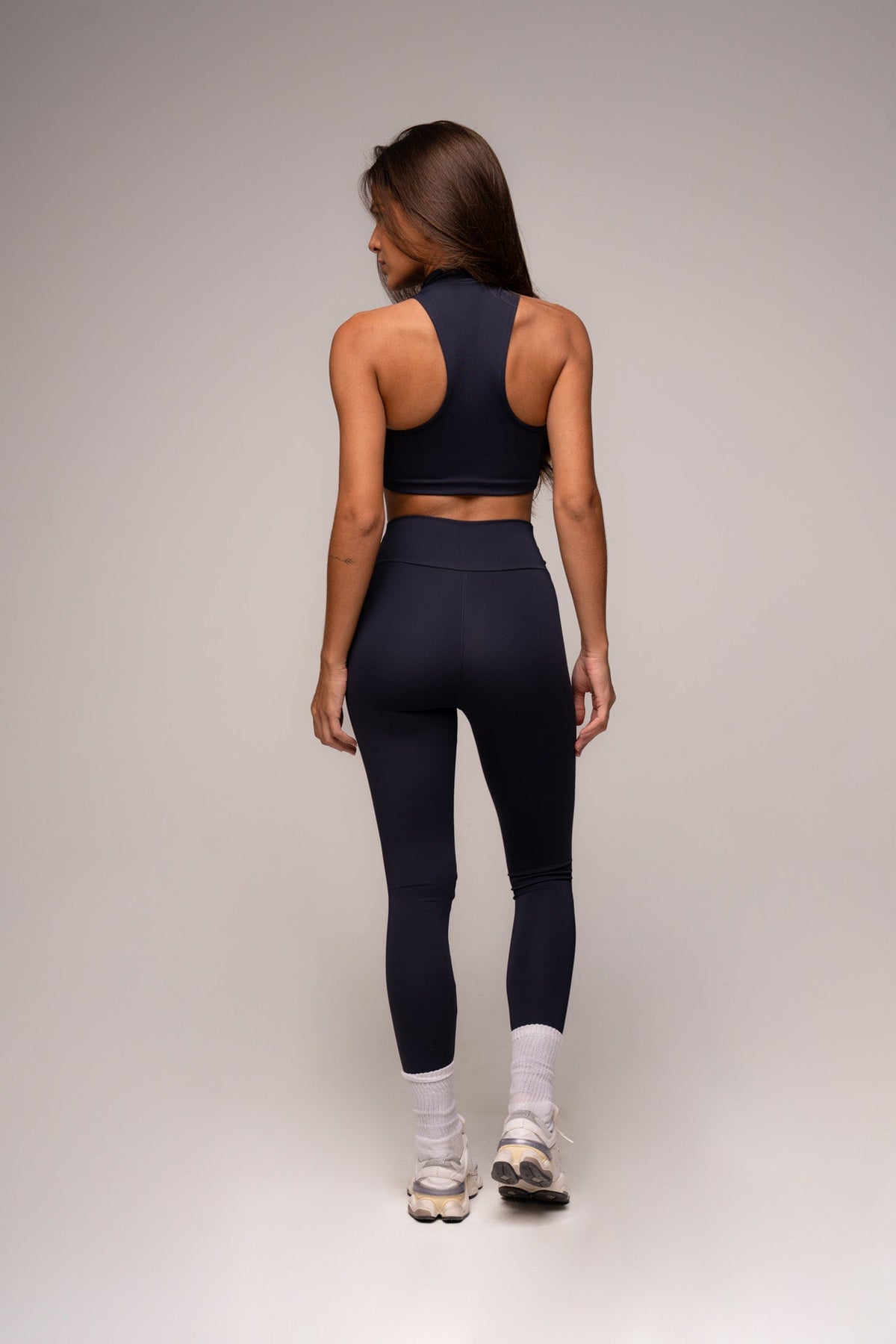 Essentials Leggings & Zip Top Set — Graphite