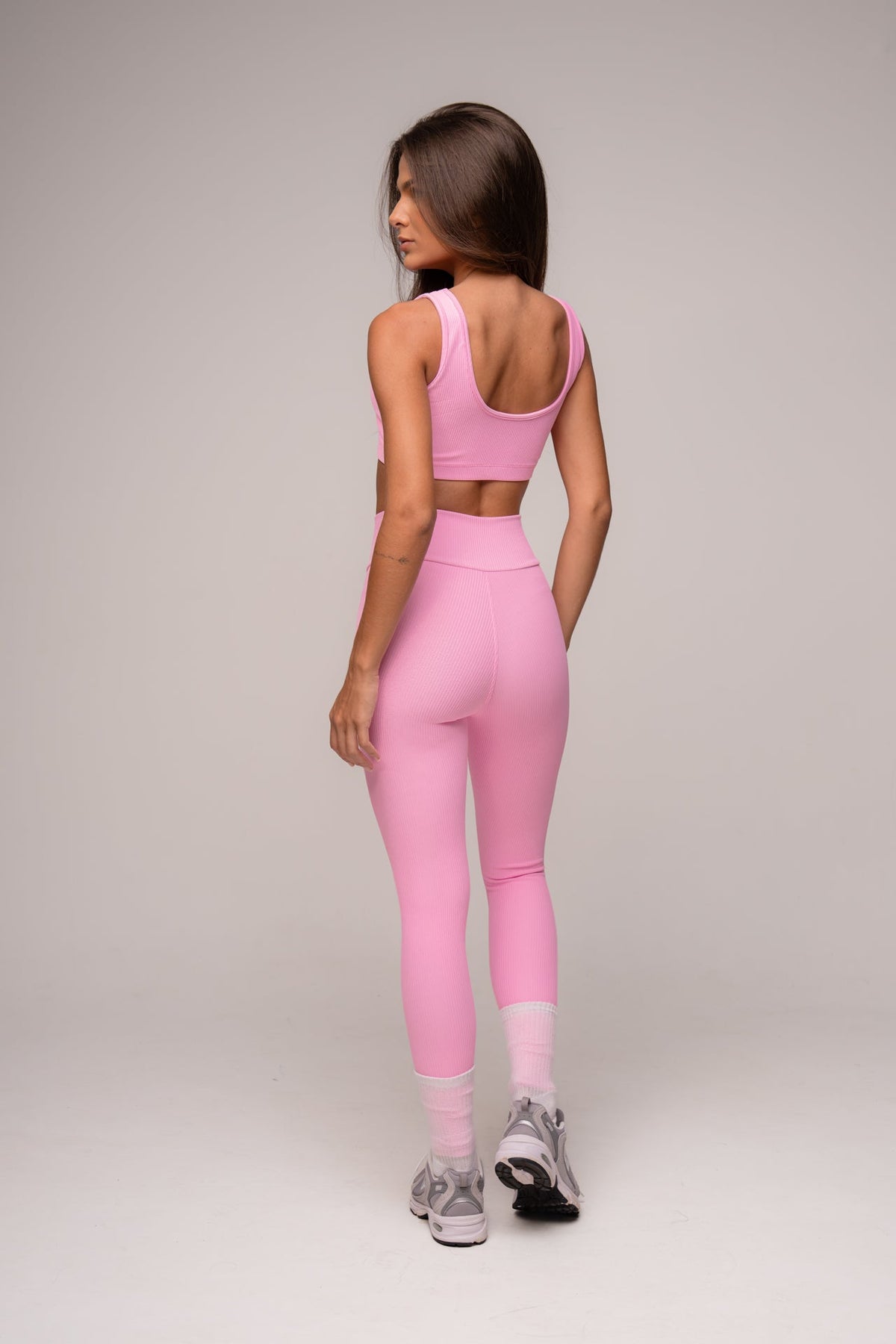 Flow Leggings & Strap Top Set — Pink