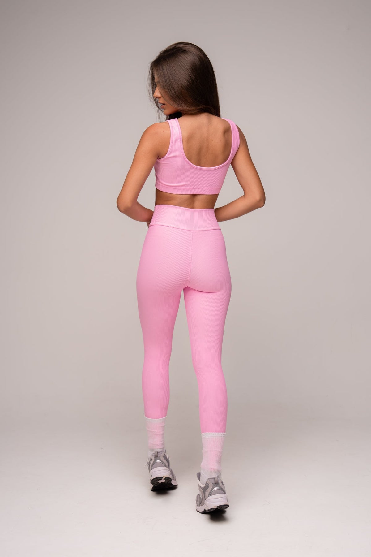 Flow Leggings & Strap Top Set — Pink