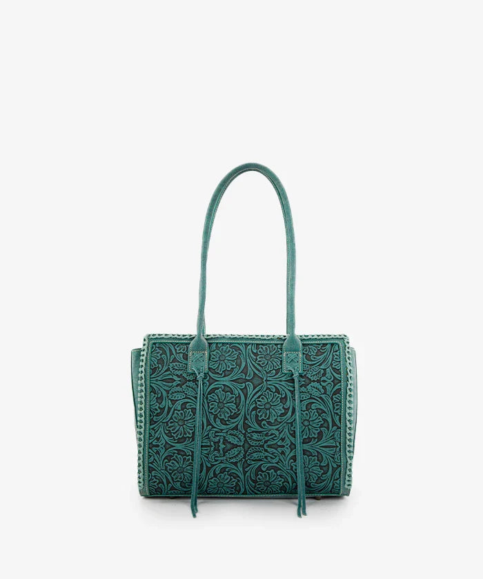 Montana West Floral Tooled Tote Bag