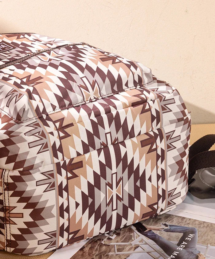 Montana West Aztec Print Diaper Bag Backpack