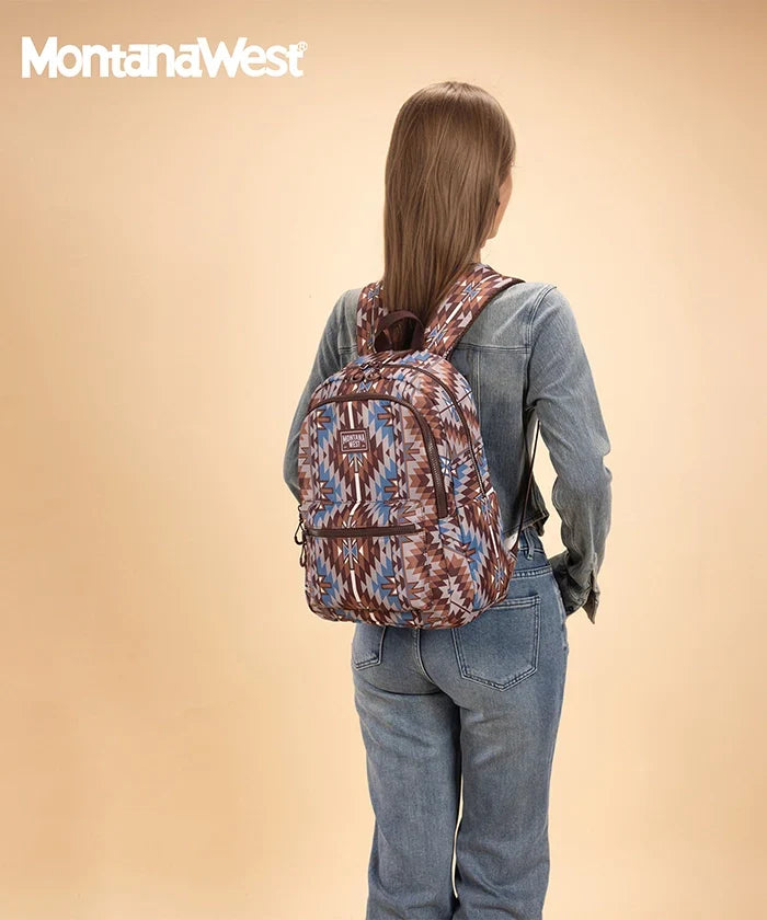 Montana West Aztec Print Diaper Bag Backpack