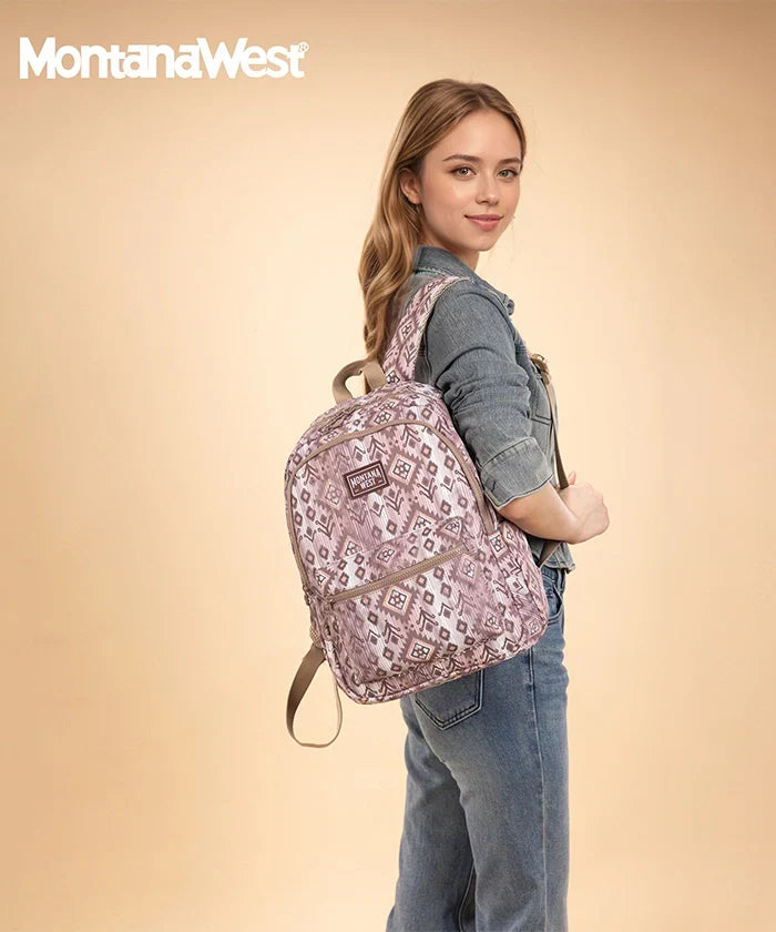 Montana West Aztec Print Diaper Bag Backpack