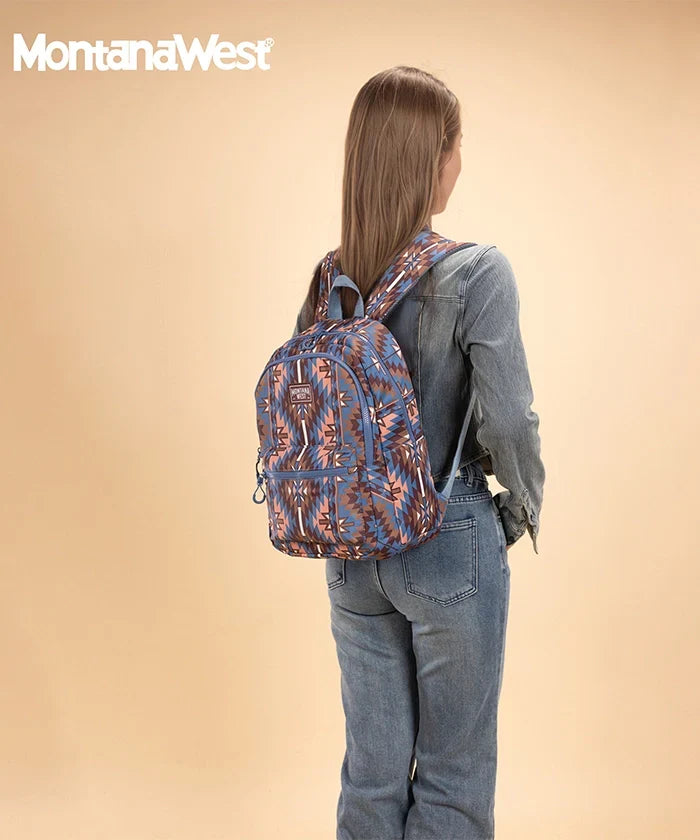 Montana West Aztec Print Diaper Bag Backpack