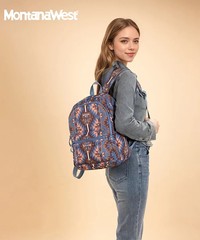 Montana West Aztec Print Diaper Bag Backpack