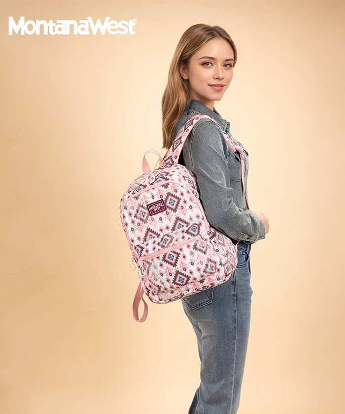 Montana West Aztec Print Diaper Bag Backpack
