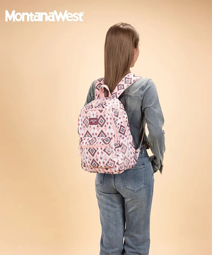 Montana West Aztec Print Diaper Bag Backpack