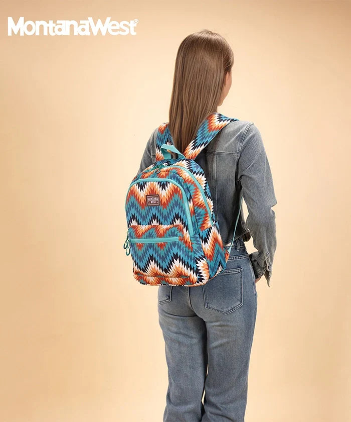 Montana West Aztec Print Diaper Bag Backpack