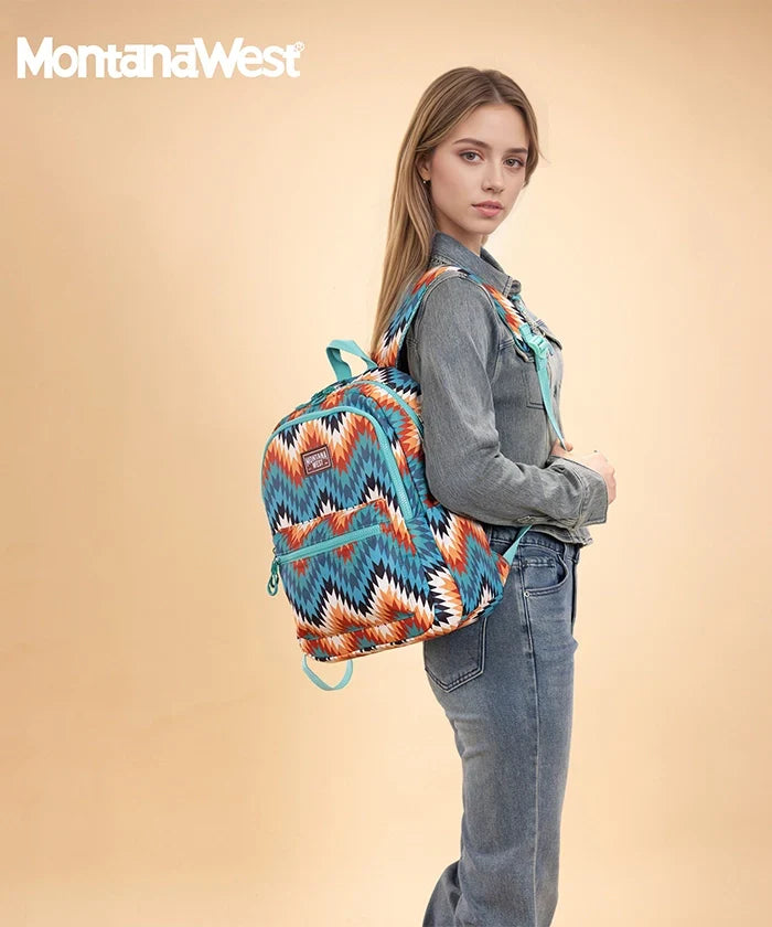 Montana West Aztec Print Diaper Bag Backpack