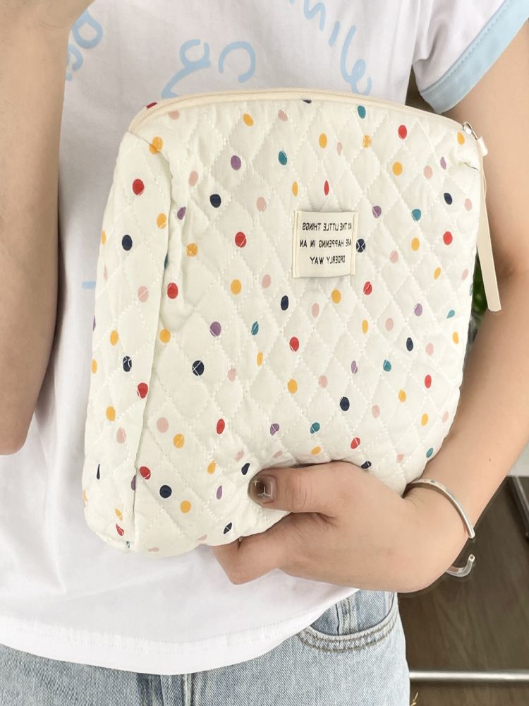 Polka Dot Cosmetic Makeup Bag