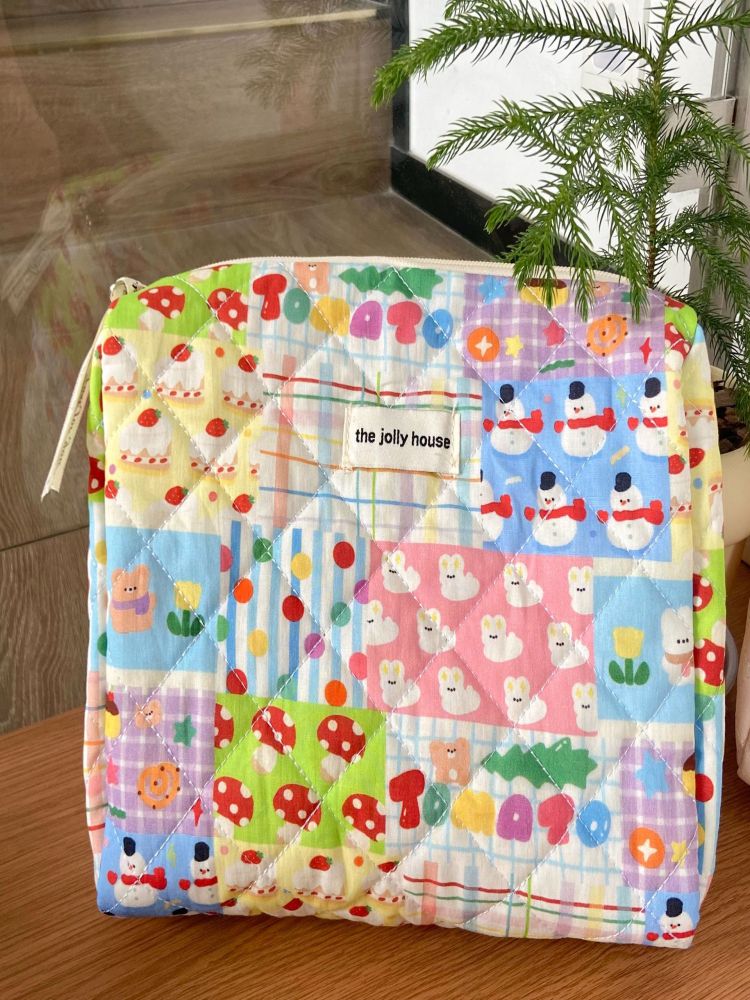 Colorful Garden Makeup Bag