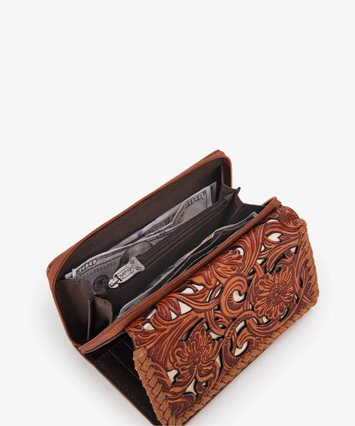Trinity Ranch Floral Tooled Bifold Wallet