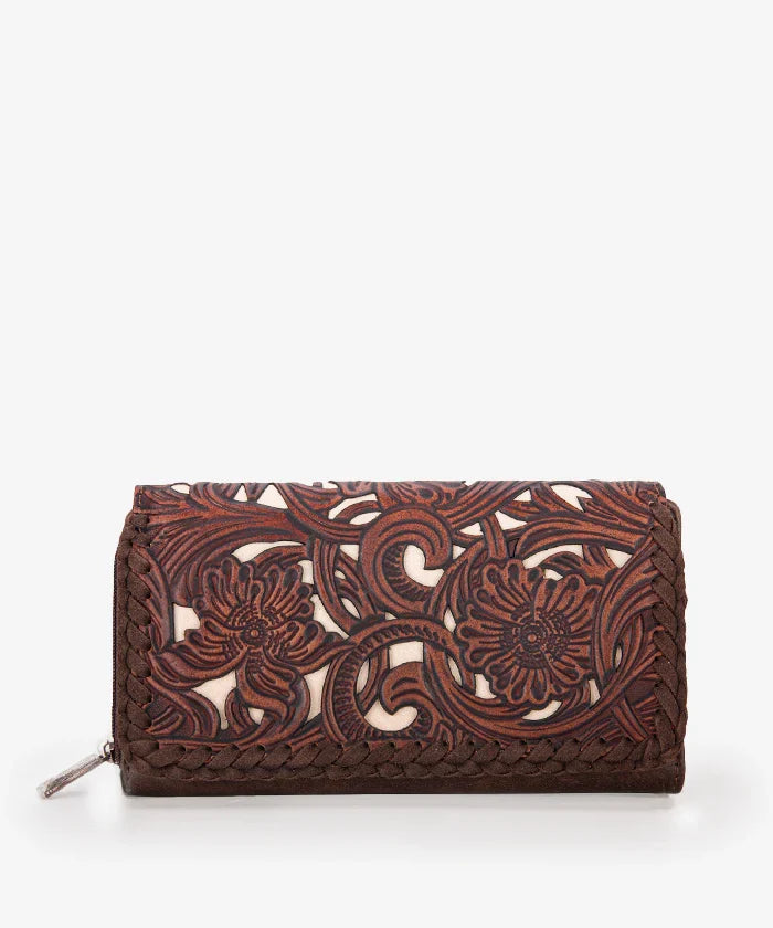 Trinity Ranch Floral Tooled Bifold Wallet
