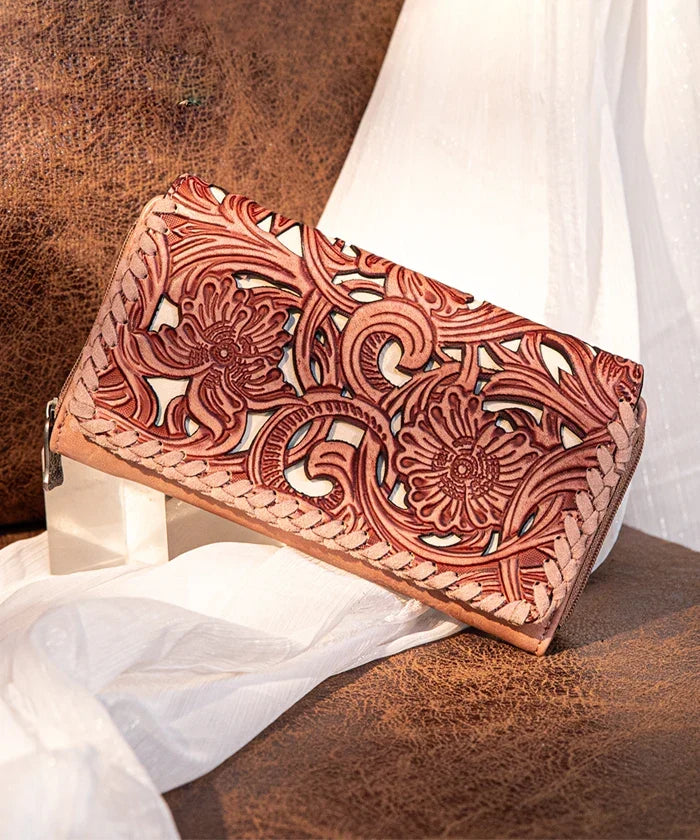 Trinity Ranch Floral Tooled Bifold Wallet