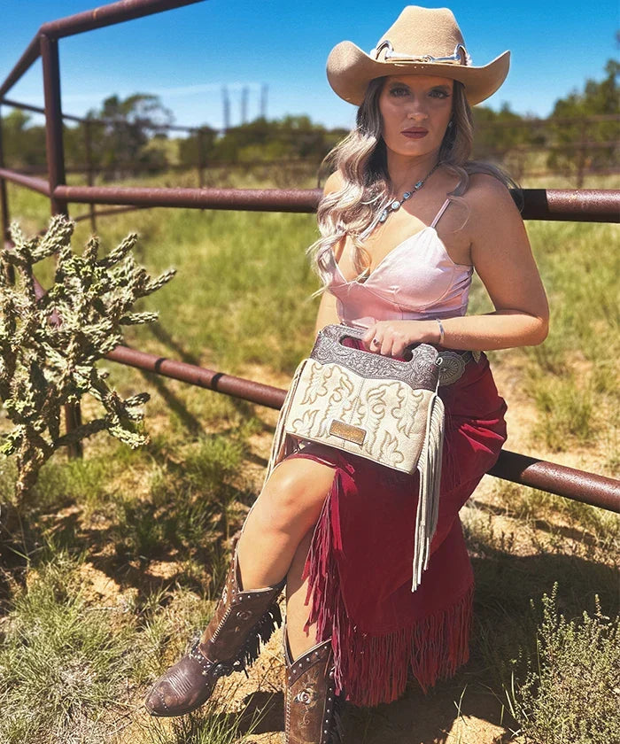 Wrangler Tooled Fringe Crossbody Bag - Limited Stock