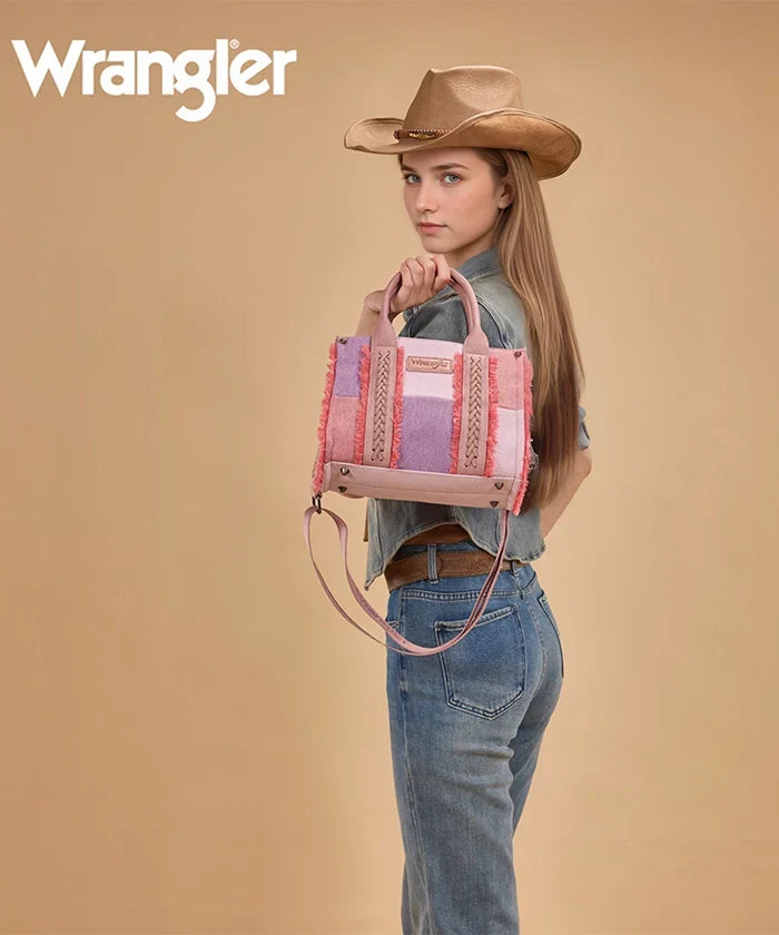 Wrangler Canvas Braided Fringe Tote Bag