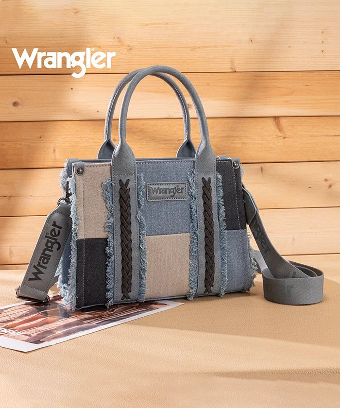 Wrangler Canvas Braided Fringe Tote Bag