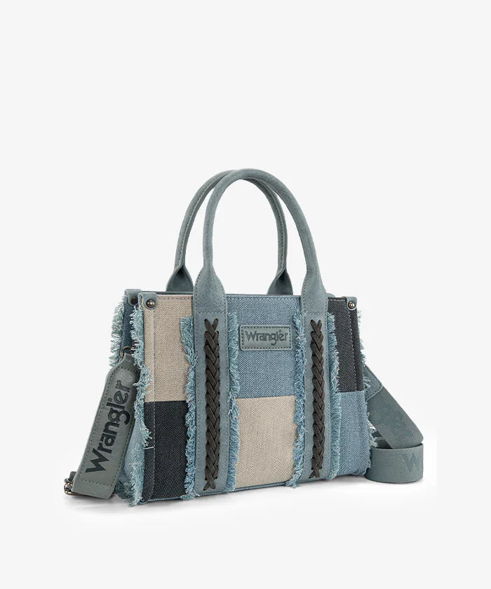Wrangler Canvas Braided Fringe Tote Bag