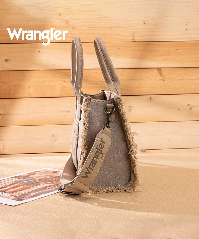 Wrangler Canvas Braided Fringe Tote Bag