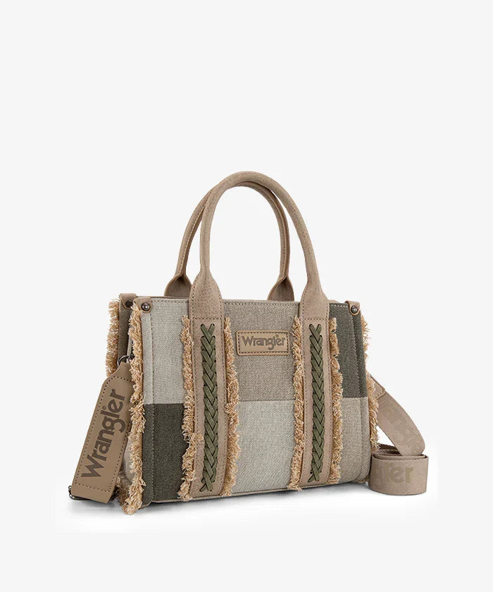 Wrangler Canvas Braided Fringe Tote Bag
