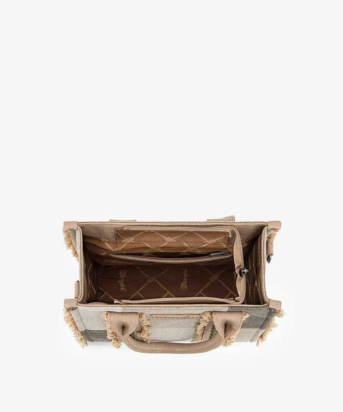 Wrangler Canvas Braided Fringe Tote Bag