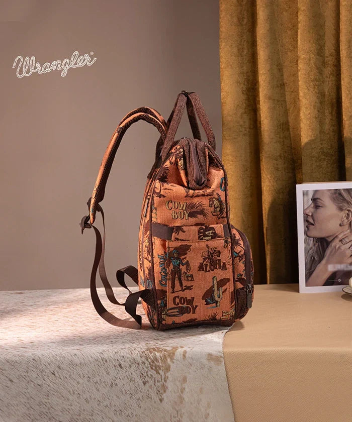 Wrangler Cowboy Print Diaper Bag