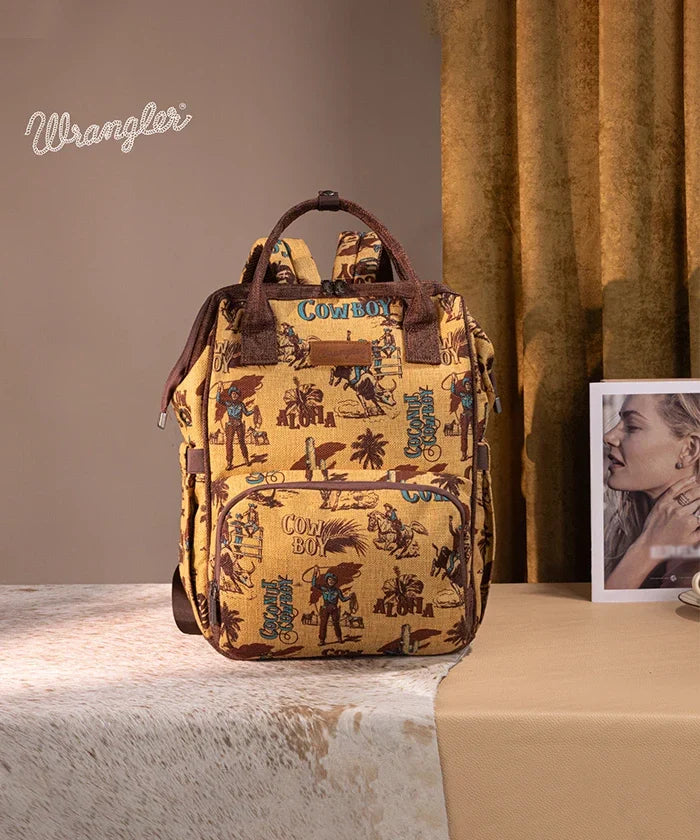Wrangler Cowboy Print Diaper Bag