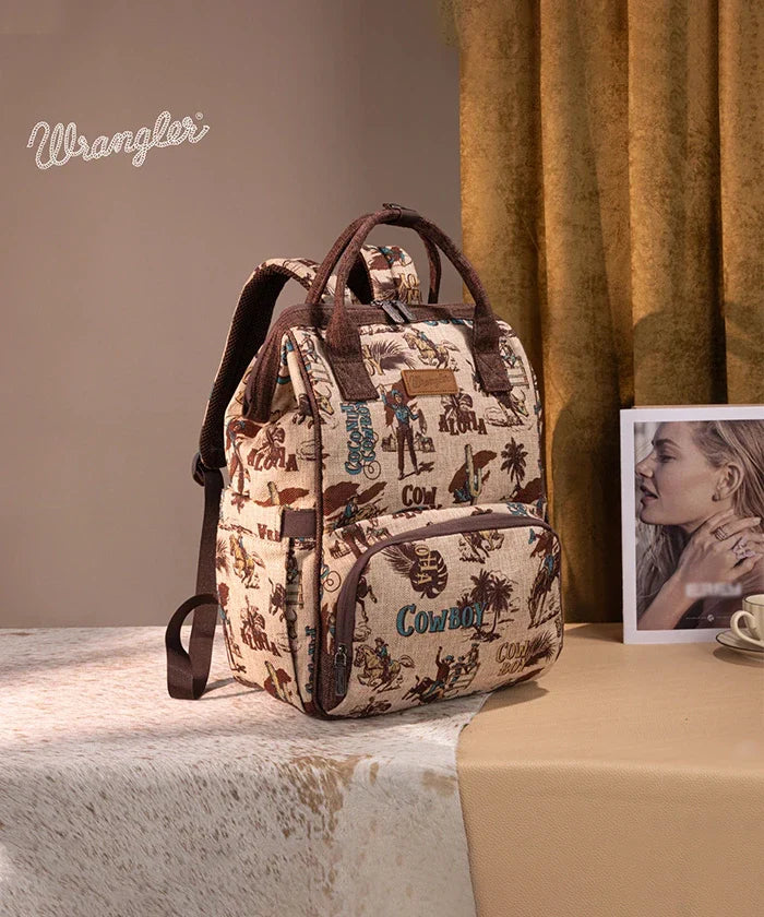 Wrangler Cowboy Print Diaper Bag