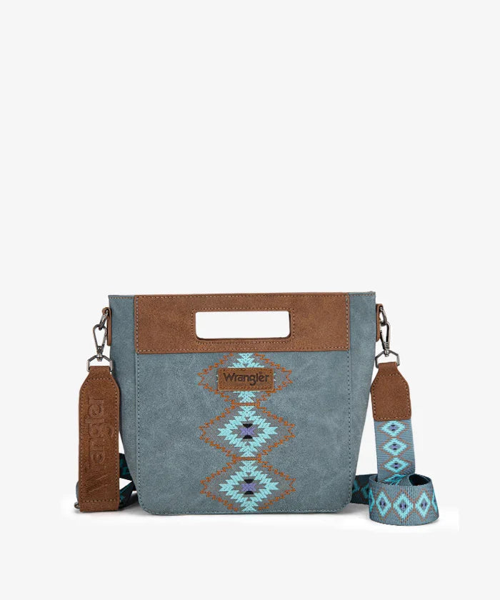Wrangler Aztec Embroidered Crossbody Bag