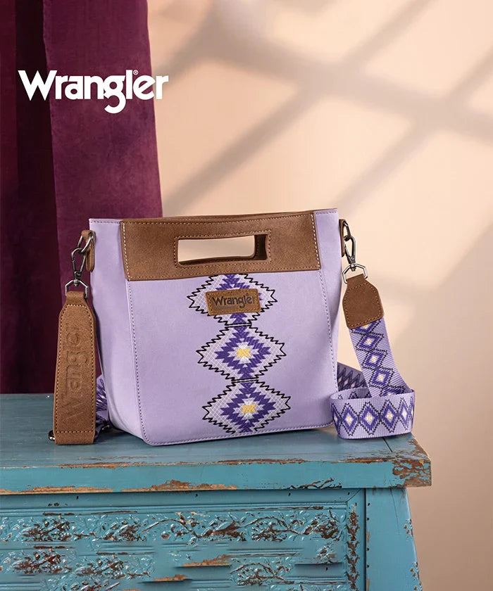 Wrangler Aztec Embroidered Crossbody Bag