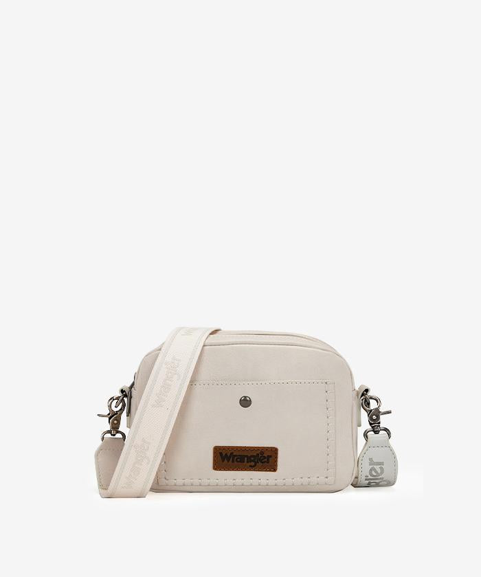 Wrangler Dual Zipper Stitch Crossbody Bag