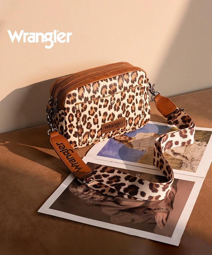Wrangler Dual Zipper Stitch Crossbody Bag