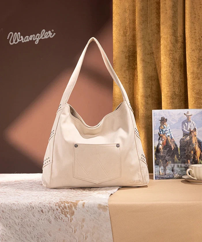 Wrangler Fringe Studded Hobo Bag