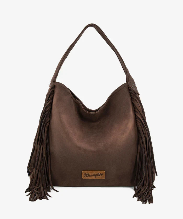 Wrangler Fringe Studded Hobo Bag