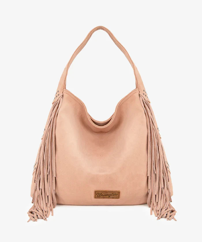 Wrangler Fringe Studded Hobo Bag