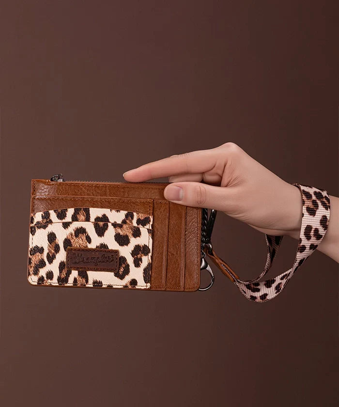 Wrangler Leopard Print Card Holder