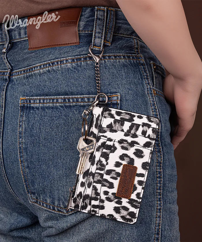 Wrangler Leopard Print Card Holder