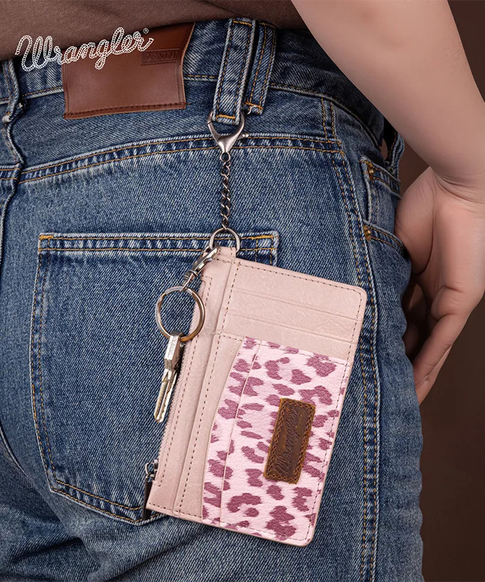 Wrangler Leopard Print Card Holder