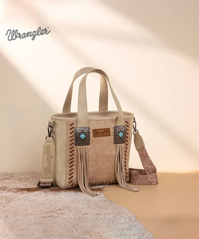 Wrangler Tooled Fringe Concealed Carry Purse