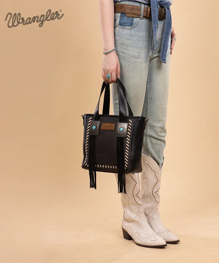 Wrangler Tooled Fringe Concealed Carry Purse