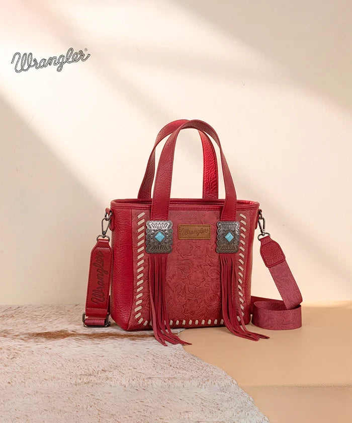 Wrangler Tooled Fringe Concealed Carry Purse