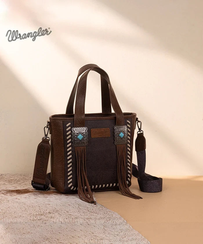 Wrangler Tooled Fringe Concealed Carry Purse