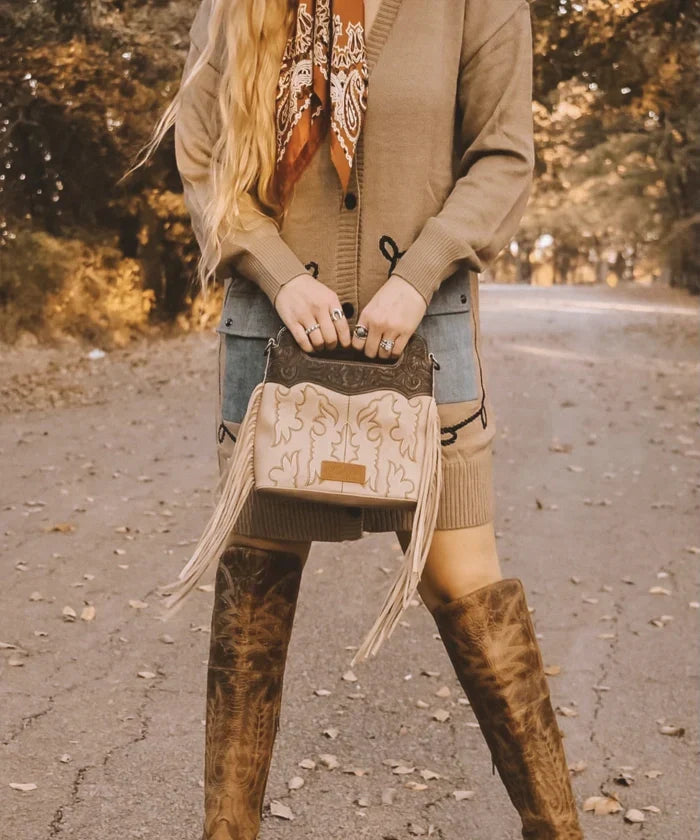 Wrangler Tooled Fringe Crossbody Bag - Limited Stock