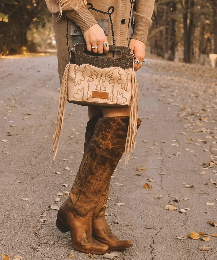 Wrangler Tooled Fringe Crossbody Bag - Limited Stock