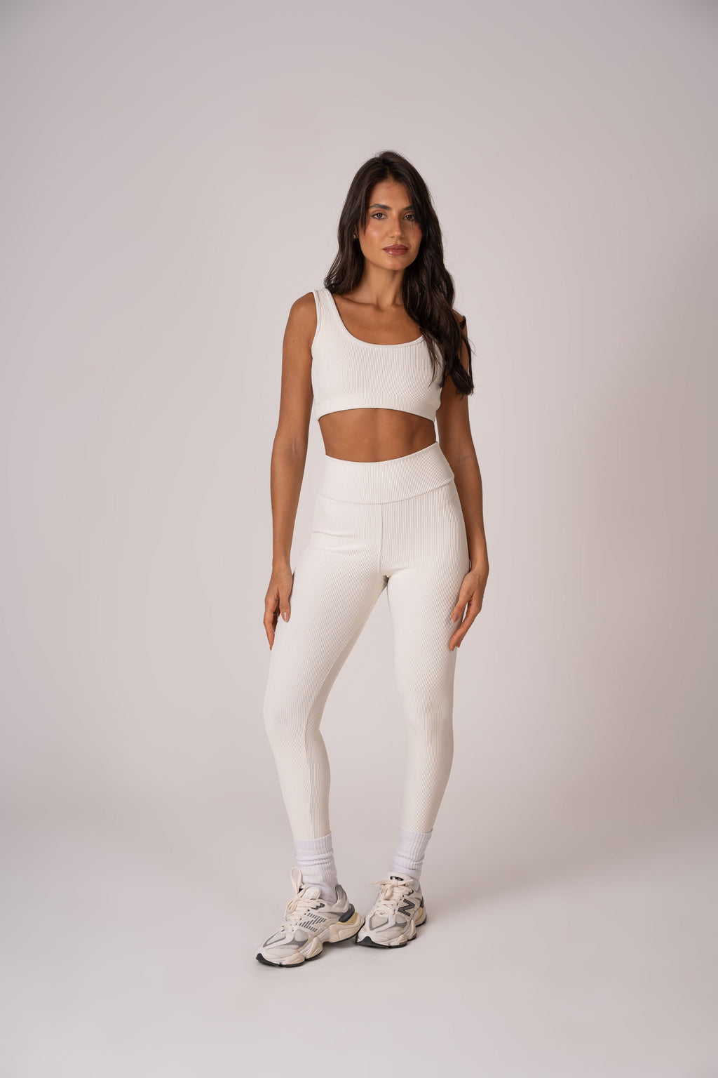 Flow Leggings & Strap Top Set — Off-White